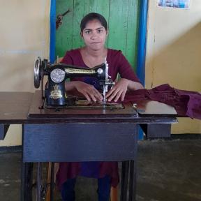 following six-month sewing course in Ampilanthurai hope house