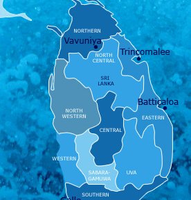 Map of Sri Lanka
