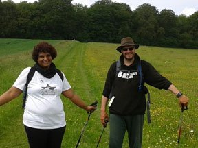 Dilanee and Philip in the Oxfordshire countryside