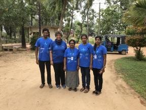 Ocean Stars Lanka team and Dilanee about to set off to visit preschools