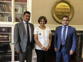 Dilanee with Mr Abdul Haleen and Mr Sam Cooray