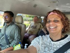 Ocean Stars Staff in a Car
