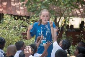 Ocean Stars Team Blowing Bubbles in Sri Lanka
